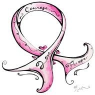 pink flower abstract drawing