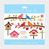 Bird On Tree Branch Clip Art N18