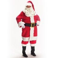 photo of a man dressed as Santa Claus on a white background