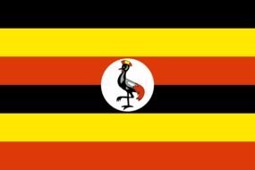drawn rectangular Uganda National Flag