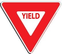 "YIELD" road sign clipart