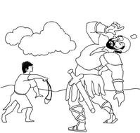 David And Goliath Coloring Pages N5
