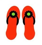Sunset Flip Flops Clip Art