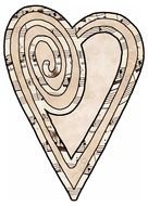 Clip art of Heart Music Notes