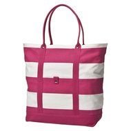 pink and white shopping bag