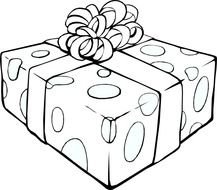 Gift Clip Art Black And White N7