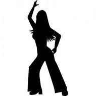 Dancer Disco Girl Silhouette