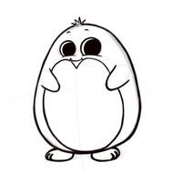 How To Draw A Easy Cartoon Penguin