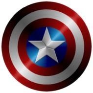 Colorful shield of Captain America clipart
