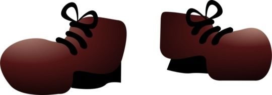 brown boots on a white background