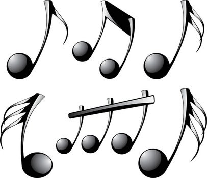 31435 20307 30340 12394 38899 31526 3D Musical Notes Vector Graphic