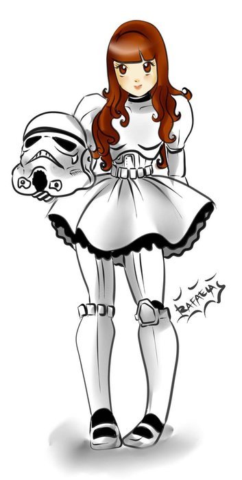 girl in armor as a picture