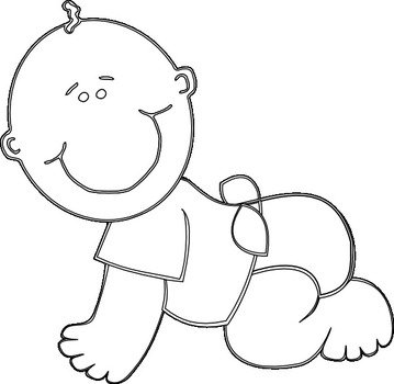 Baby Crawling Clip Art N16