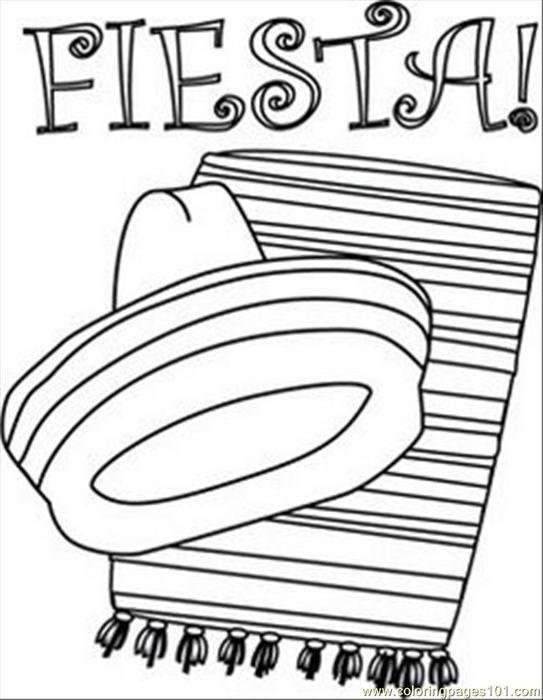 İllustration of Fiesta Coloring Page