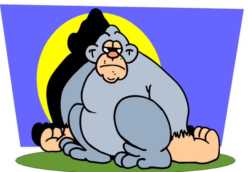 Gorilla as a picture for clipart