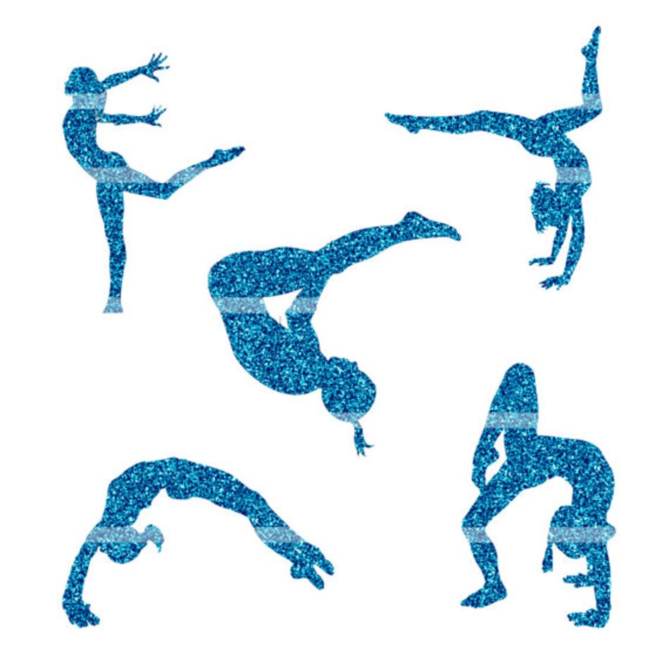 Blue Gymnastics Clip Art