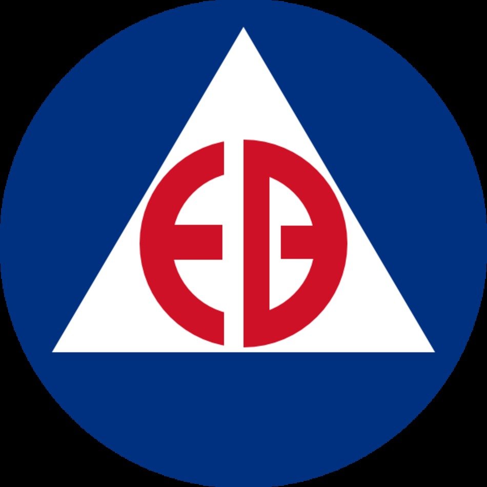 Blue Triangle With Circle Logo