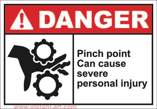 Pinch Point Safety Clip Art