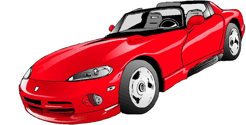 red speed cartoon car drawing