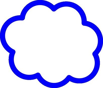 Blue Cloud Clip Art N21