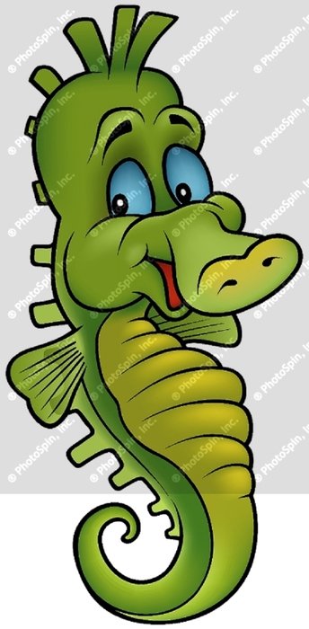 Cartoon Sea Horse N4