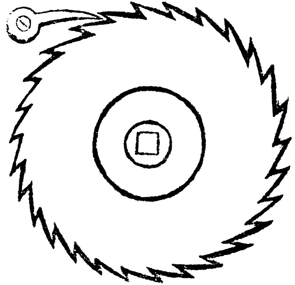 Ratchet wheel on a white background
