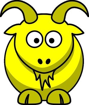 Yellow Goat Clip Art