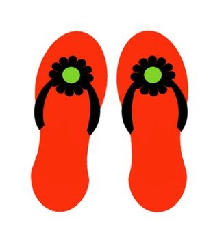 Sunset Flip Flops Clip Art