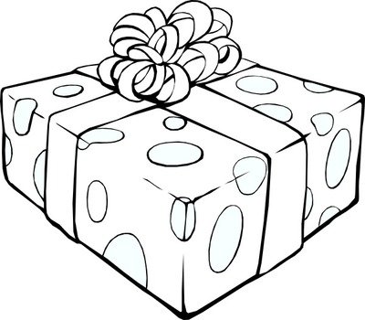Gift Clip Art Black And White N7