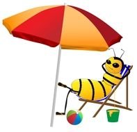 bee on vacation as a graphic image