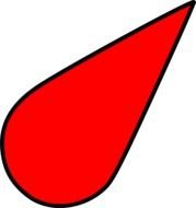 clipart of the red drop