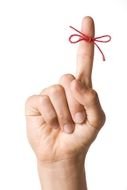 thread on your finger as a reminder