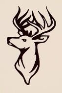 Deer Head Decals drawing