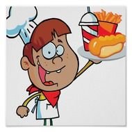 Waitress At Cafe Du Monde New Orleans Louisiana Poster