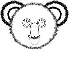 Black Koala Bear darwing