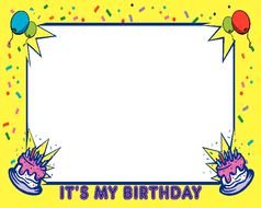"Happy Birthday" frame clipart