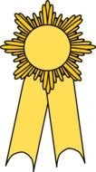 Clipart of Prize golden Ribbon