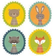 Cute Woodland Animals Clip Art N8