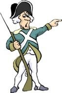 cartoon american revolutionary soldier