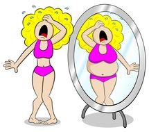 Clip art of Thick And Thin Women