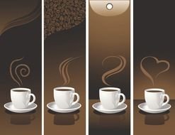 variety of coffee cups as a picture for clipart