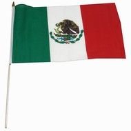 mexico flag on a white background