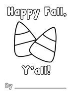 Candy Corn Coloring Page drawing