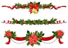 Christmas decorations with flowers and bells