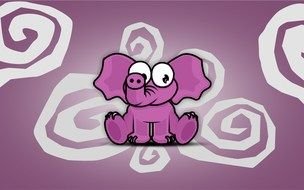 Pink Elephant Drawing