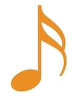Orange Music Notes Clip Art N3
