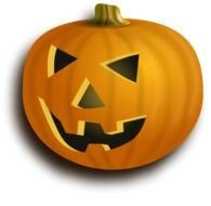 pumpkin as a lantern in graphic illustration