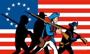 Soldiers American Revolution Flag