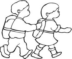 School baby Coloring Page drawing