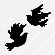 Dove Silhouette Clip Art N5